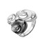 Серебряное кольцо из трех цветочных бутонов с212777